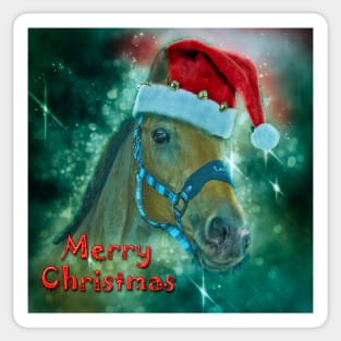 Horse Christmas card Sticker